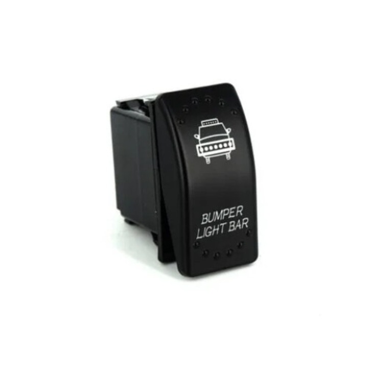 Intrerupator ”BUMPER LIGHT BAR” pentru Off-Road, ATV, SSV, QUAD, Culoare Negru