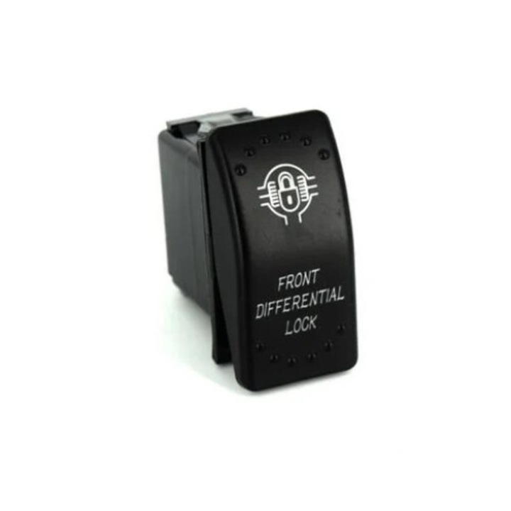 Intrerupator ”FRONT DIFFERENTIAL LOCK” pentru Off-Road, ATV, SSV, QUAD, Culoare Negru