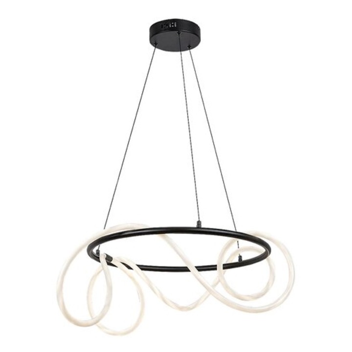 Пендел MONTEMA метал, пластмаса, черен, бял, LED, 4000K, 54W, 4480lm RABALUX - 72191