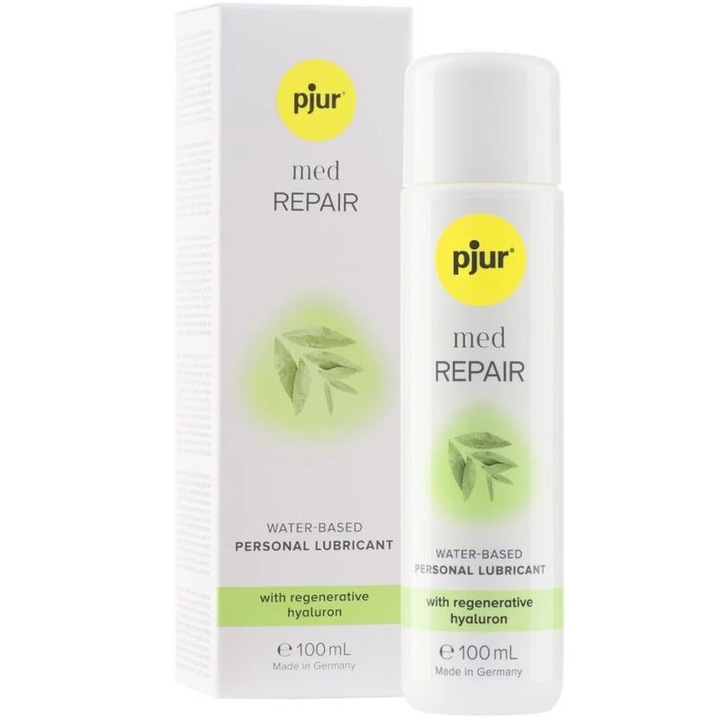 Lubrifiant pe baza de apa Pjur MED Repair, 100 ml, cu acid hialuronic, aplicare vaginala/orala