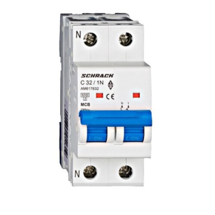 Intreruptor automat MCB, 1P+N, 32A, 6kA, curba C, AMPARO, AM617632--, Schrack