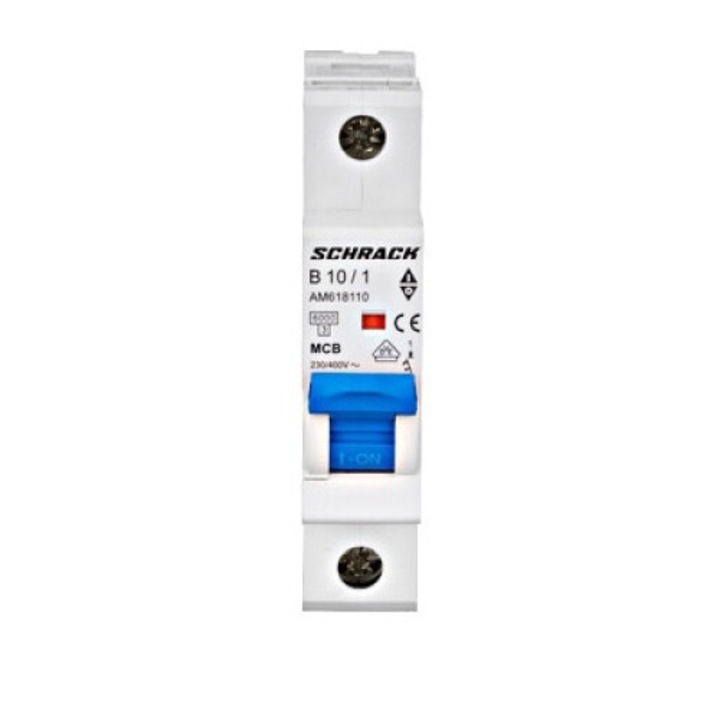 Intreruptor automat MCB, 1P, 10A, 6kA, curba B, AMPARO, AM618110--, Schrack