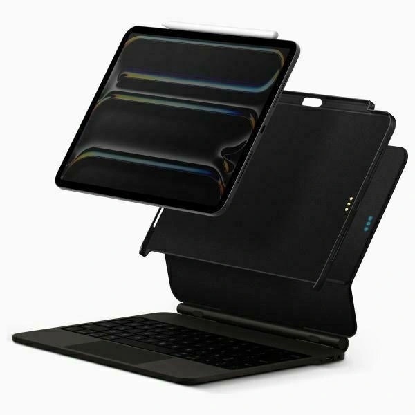 Husa iPad UNIQ Axel, neagra, policarbonat, microfibra, compatibila cu iPad Air 11" M2, iPad Air 10.9", iPad Pro 11"