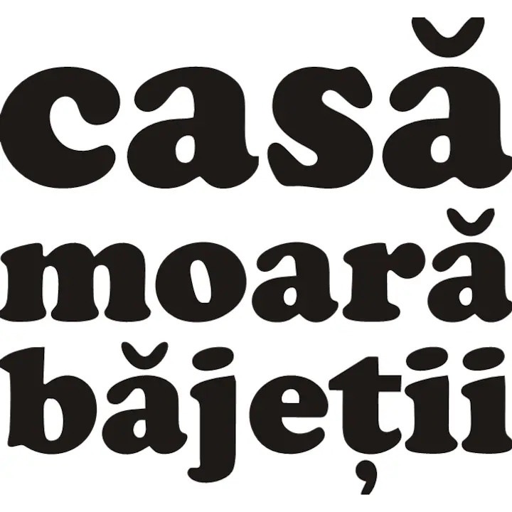 Sticker auto "Casa moara bajetii'', 26,1 cm, Negru