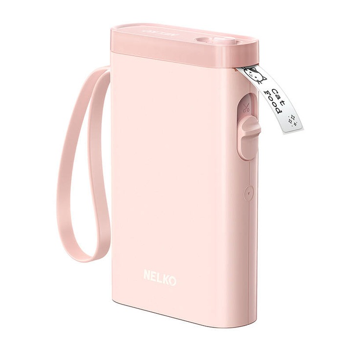 Imprimanta termica etichete Nelko, 203 DPI, 60 mm/s, Roz