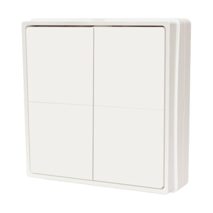 Смарт бутон 4 Bluetooth бутона Shelly BLU RC, бежов, 46x46x13mm, пълен комплект