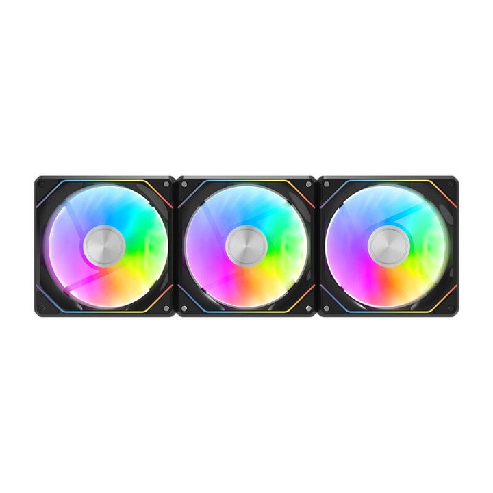 Ventilator PC 3 in 1, Darkflash, 800-2000 RPM, 120 x 120 x 25 mm, negru