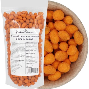 Alune invelite cu aroma de piper - Kuchnia Zdrowia - Gustare crocanta - Calitate superioara - Aroma deosebita - Ambalaj ermetic cu fermoar: 500g