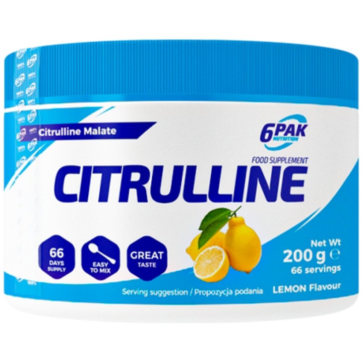Хранителна добавка 6PAK Nutrition Citrulline Powder, Горски плодове, 200 грама