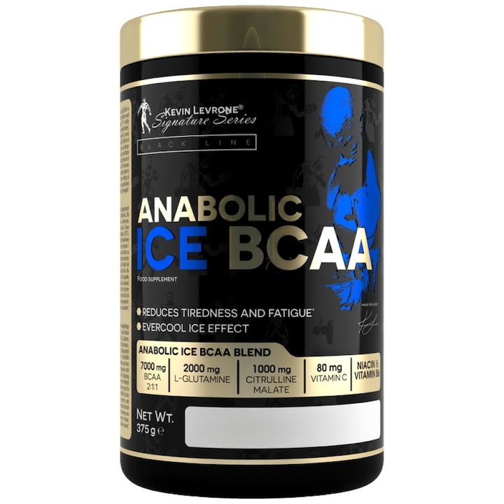 Supliment alimentar Kevin Levrone Anabolic ICE BCAA cu L-glutamina si malat de citrulina, Icy Dragon Fruit, 375 grame