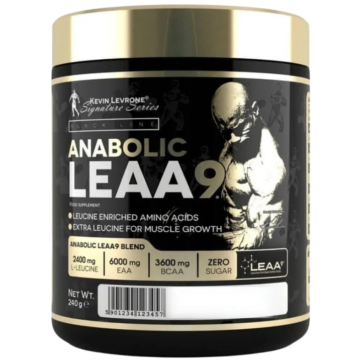 Хранителна добавка Kevin Levrone Anabolic LEAA9 Leucine Enriched Essential Amino Acids, Orange-Mango, 240 грама