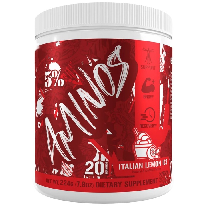 Хранителна добавка Rich Piana 5% Nutrition Code Red Aminos EAA and BCAA, Southern Sweet Tea, 224 грама