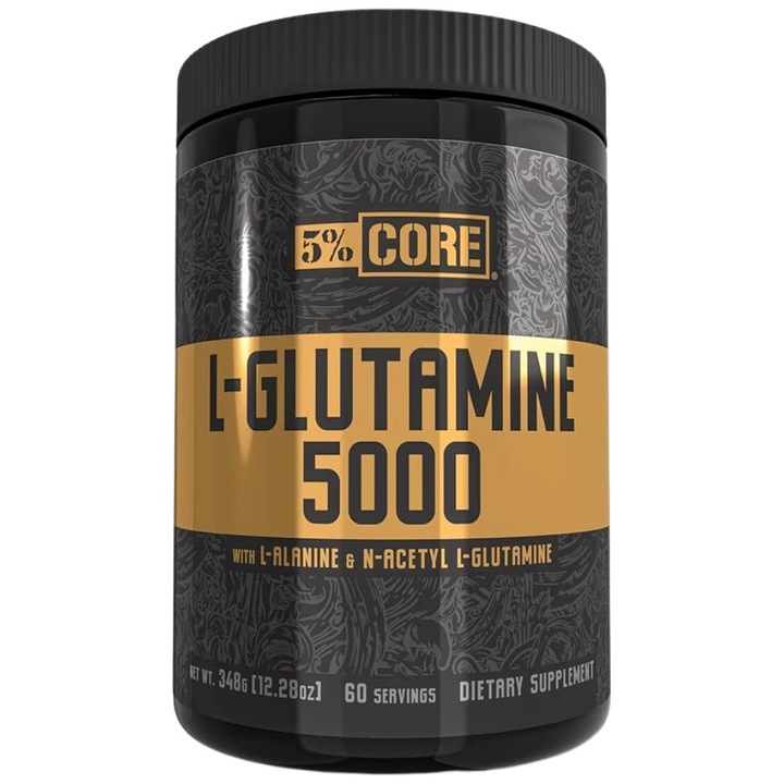 Хранителна добавка Rich Piana 5% Nutrition L-Glutamine 5000 Core Series, Неовкусен, 348 грама