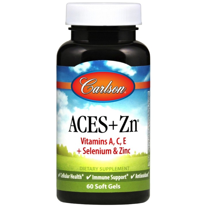Supliment alimentar Carlson Labs ACES plus Zn Vitamine si Seleniu, 60 capsule de gel
