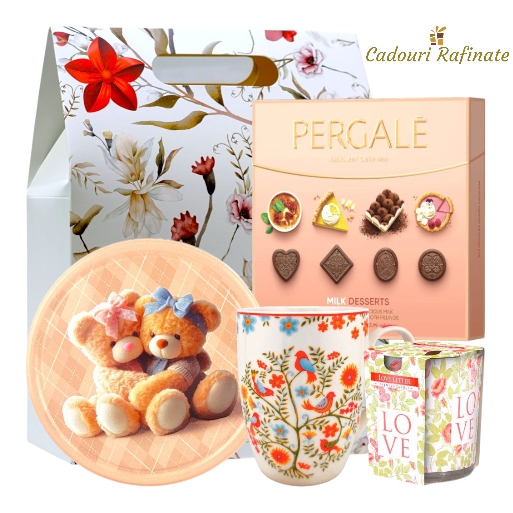 Set Cadou pentru Ea Love & Hugs – Fursecuri Daneze in Cutie