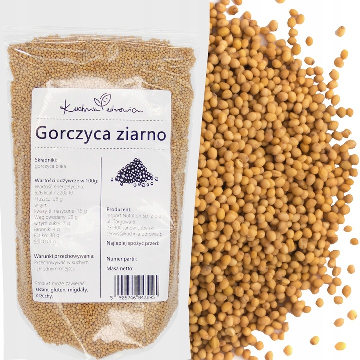 Seminte de mustar - Kuchnia Zdrowia - De inalta calitate - Fara aditivi - Ambalaj etans cu fermoar: (1kg)