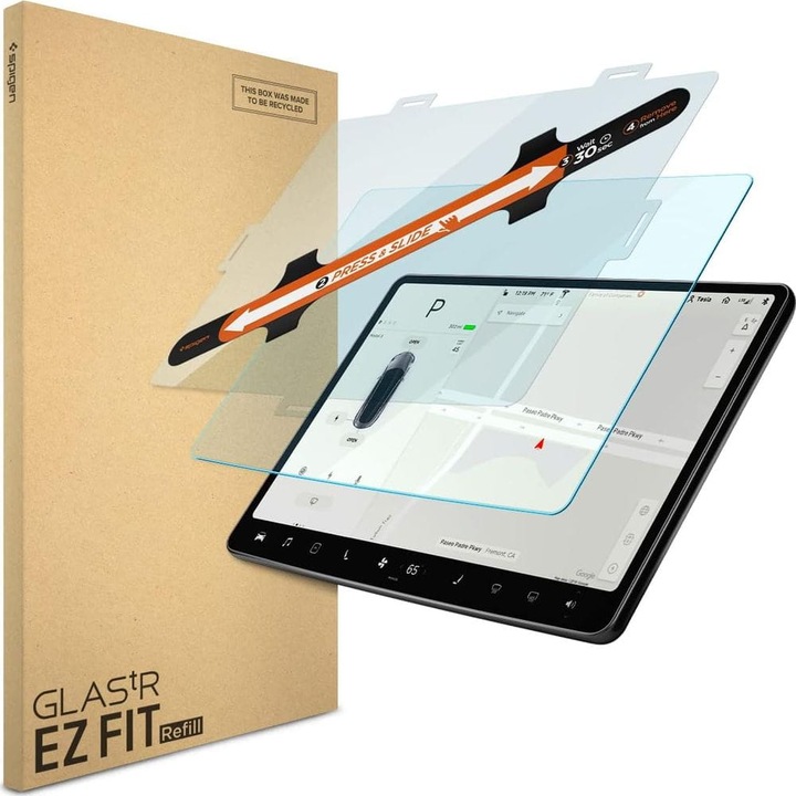 Защитно фолио Spigen Glas.tR EZ Fit Refill за Tesla Model 3 / Model Y