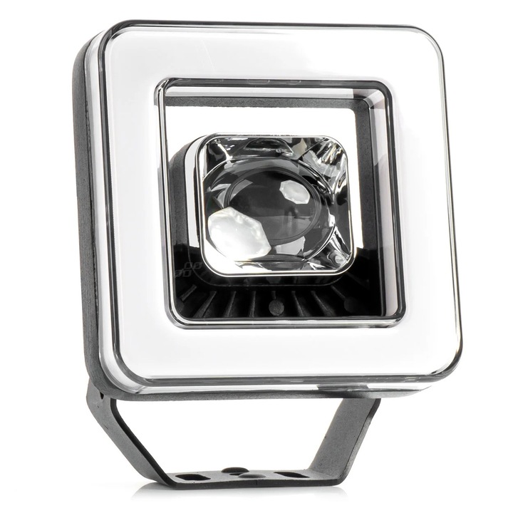 Proiector LED cu Angel Eye model AWL57, pozitie, semnalizare, faza lunga/scurta, pentru Off-Road, ATV, SSV, putere 45W, 8000lm, tensiune 9-36V, dimensiuni 114, 5 x 114, 5 x 51 mm