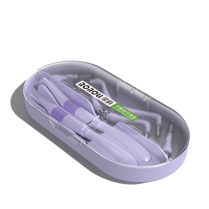 Set periute interdentare L + I, 2 bucati, 16 capete de schimb, 0.8mm, Violet elegant