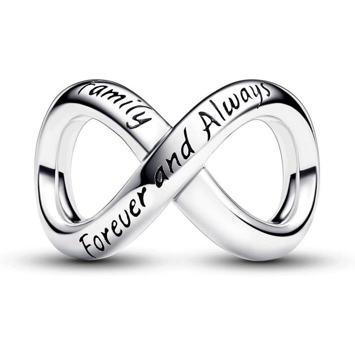 Infinity Charm 925 ezüst karkötőhöz, elegáns kivitel, 4,5 mm, ezüst