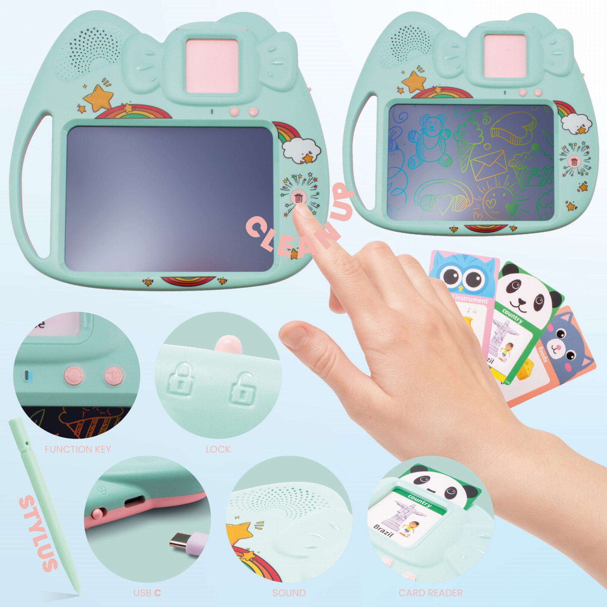 Tableta grafica de desen pentru copii, Sun Baby, Limba engleza