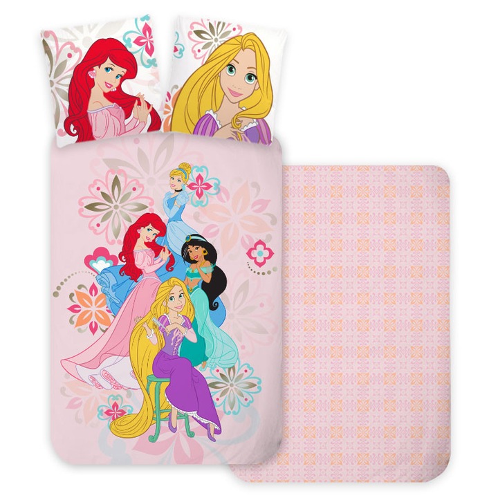 Cuvertura de pat printese Disney 140x200 cm 70x90 cm (Bloom)