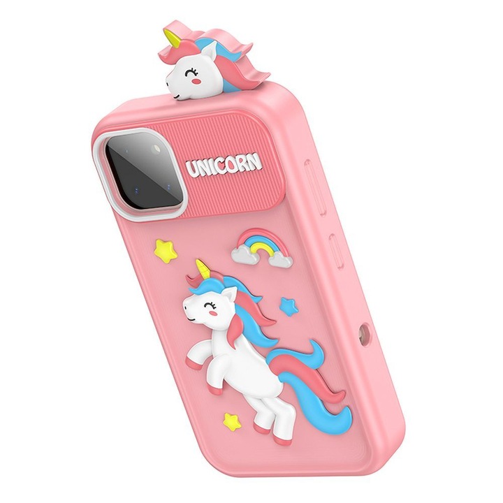 Okos játéktelefon gyerekeknek, Hoco Y103, 2,8", rózsaszín