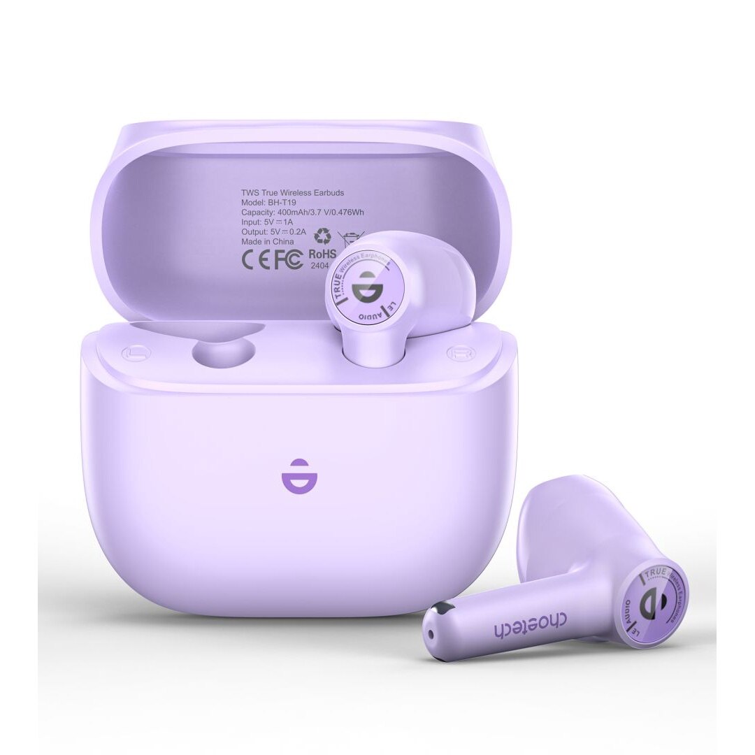 Casti Wireless Choetech BH-T19, Bluetooth, cu microfon, violet