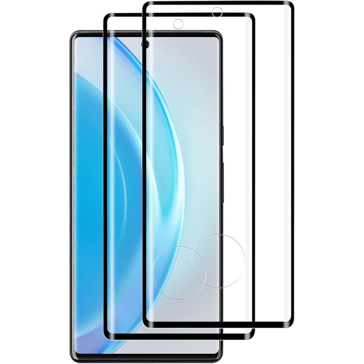 Set de 2 Folii de Protectie Agedate din Sticla Temperata pentru Google Pixel 6 Pro - Duritate 9H, Claritate HD, Compatibilitate cu Amprenta, 15IJ