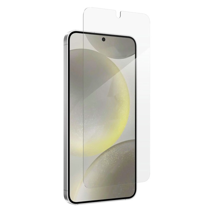 2.5D Secure Glass üvegfólia, amely kompatibilis a Samsung Galaxy S25 Plus, S25+, 9H ellenállás (robbanásgátló), ragasztás a teljes felületen, prémium Full HD tisztaság, Optim S-osztály védelmi technológia, teljes ragasztó, átlátszó