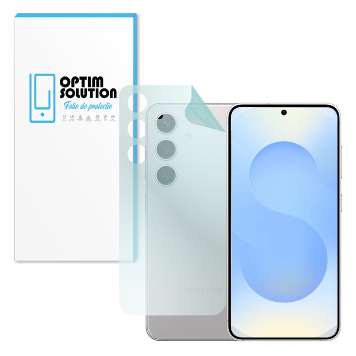 Regenerálható hidrogél hátfólia Samsung Galaxy S25 Plus készülékhez, OPTIM OLDAT, S25+, nagy érzékenység, UHD tisztaság, ütéselnyelés, rugalmas hidrokristály, szilikon összetételű ultrabiztos membrán, elit osztályú védelem, átlátszó