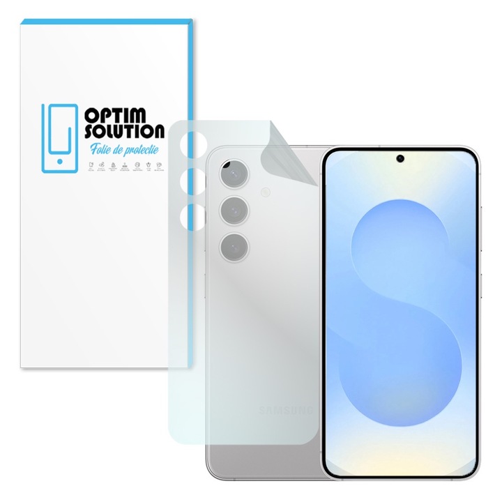 Optim Solution MATTE regenerálható hidrogél hátfólia Samsung Galaxy S25 Plus készülékhez, nagy érzékenység, matt textúra, átlátszó