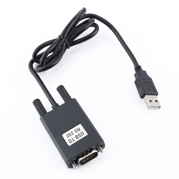 Adaptor USB 2.0 la Serial RS232 DB9, Peysaitr, 1m, plastic, negru