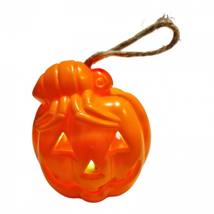 Halloween dekoráció, tök villogó fényekkel