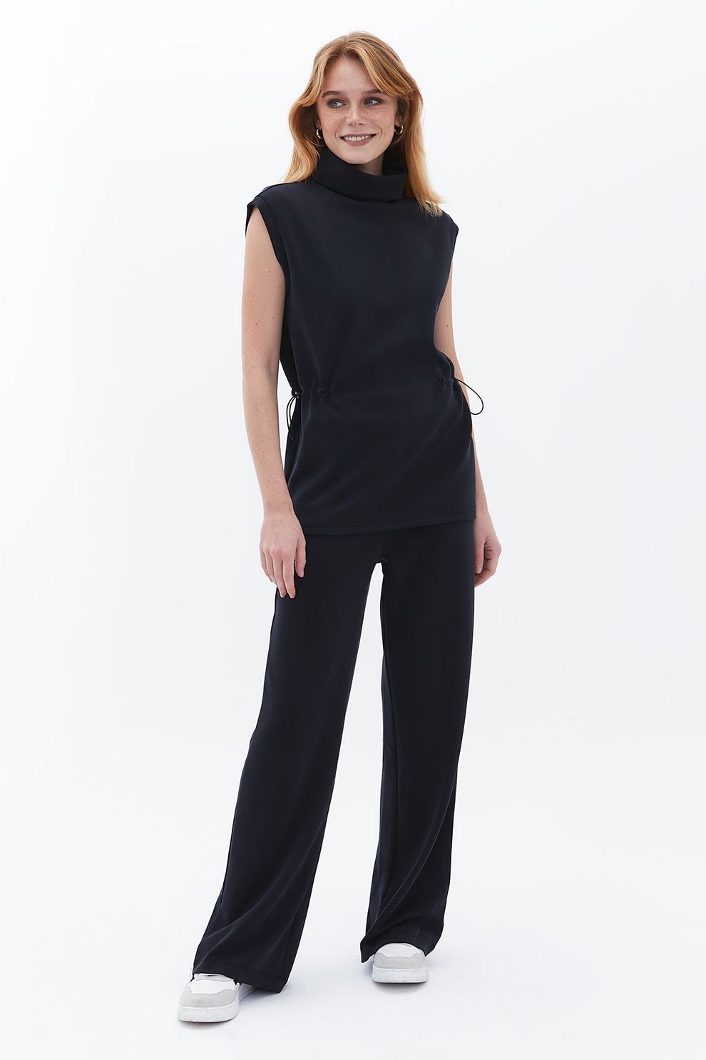 OXXO, Pantaloni din amestec de modal cu buzunare laterale, Negru, S