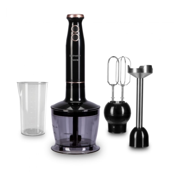 Blender portabil reîncărcabil SMART PULSE, încărcare USB, 6 lame din oțel inoxidabil, Albastru