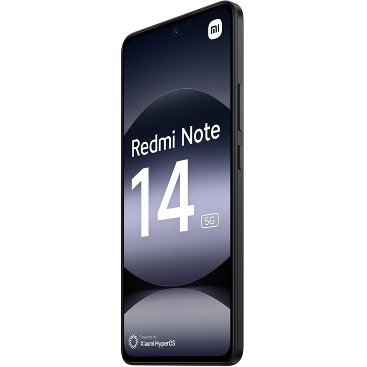 Xiaomi Redmi Note 14 mobiltelefon, 8 GB RAM, 256 GB, 5G, Éjfekete