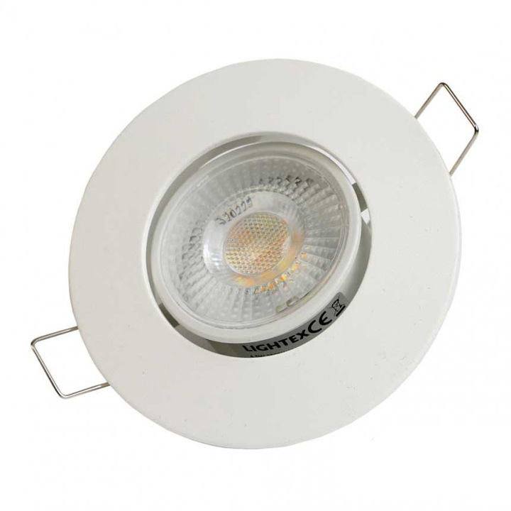 LED луна Lightex, 220V, 4.5W, IP44, 3000/4000/6500K, 400lm, Влагозащитена, Ф90, Подвижна, Бял