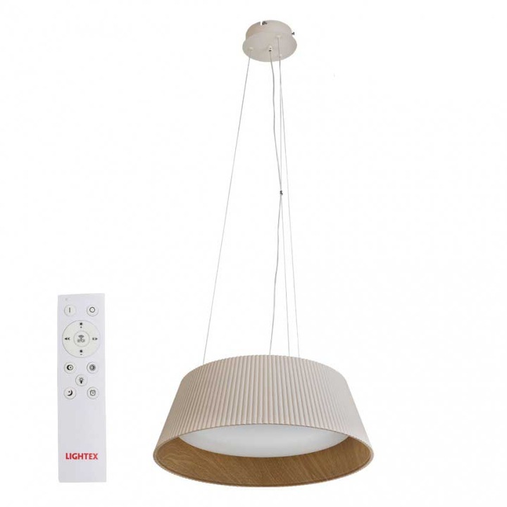 Candelabru LED Lightex VIENNA, 54W, 3000K-4000K-6500K, 2980lm, 220V, Reglabil, Cu telecomanda, F450, Bej