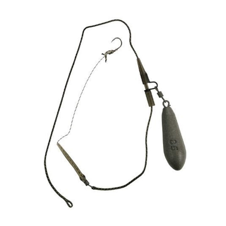 Montura lhb1685 plumb pierdut 85g / crap / 1hook nr.6 fir de par/ leadcore 35lb