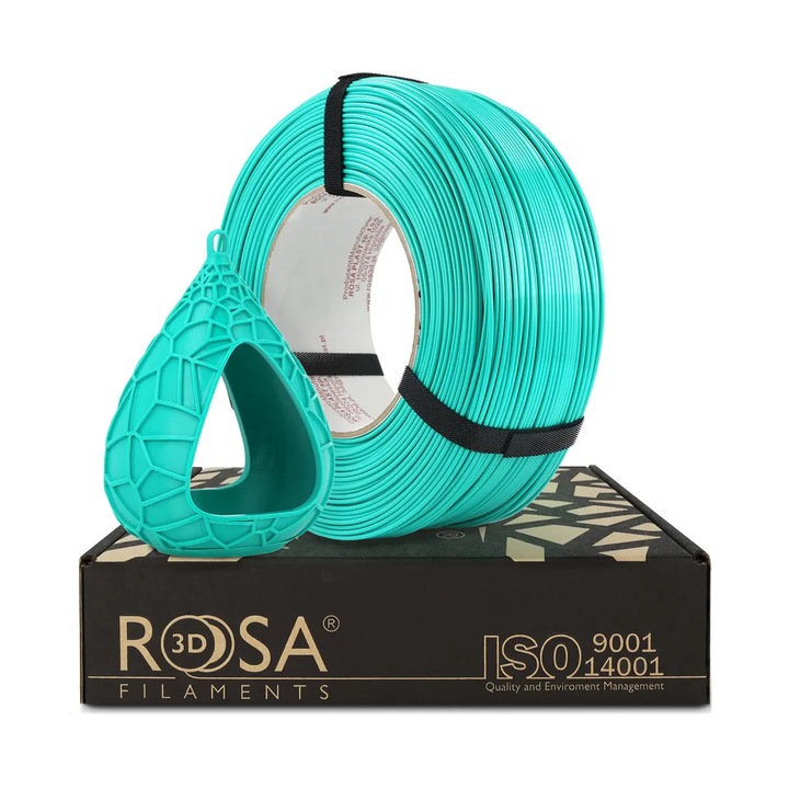 Filament 3D, Rosa3D, Refill Pet-G Standard Hs, Contact Alimentar, Usor De Imprimat, Durabil, Rezistenta Ridicata Mecanica, Obiect Decorativ, Compatibilitate Larga, Imprimare 3D, Performante Ridicate, 1.75 Mm, 1 Kg, Mint