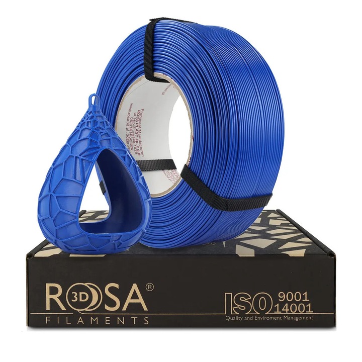 Filament 3D, Rosa3D, Refill Pet-G Standard Hs, Contact Alimentar, Usor De Imprimat, Durabil, Rezistenta Ridicata Mecanica, Produs De Inalta Calitate, 1.75 Mm, 1Kg, Albastru