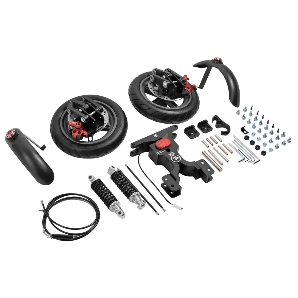 Suspensie dubla Monorim X3 pentru scuter electric, negru, set