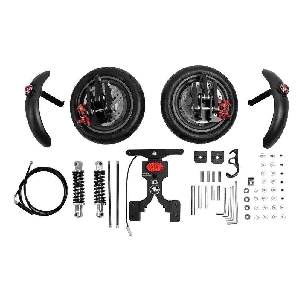 Suspensie dubla Monorim X3 pentru scuter electric, negru, set