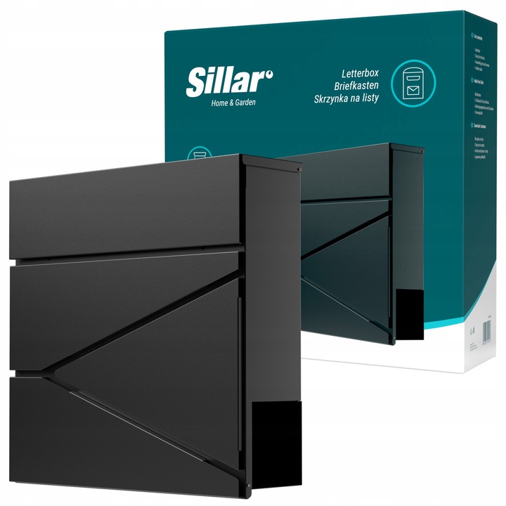 Postaláda zárral + kulccsal, 37×37 cm, horganyzott acél, Sillar