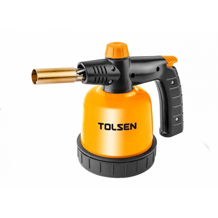 Tolsen, Gázforrasztópáka, piezo gyújtás, 1,2 kW, CE minősítés, ergonomikus fogantyú