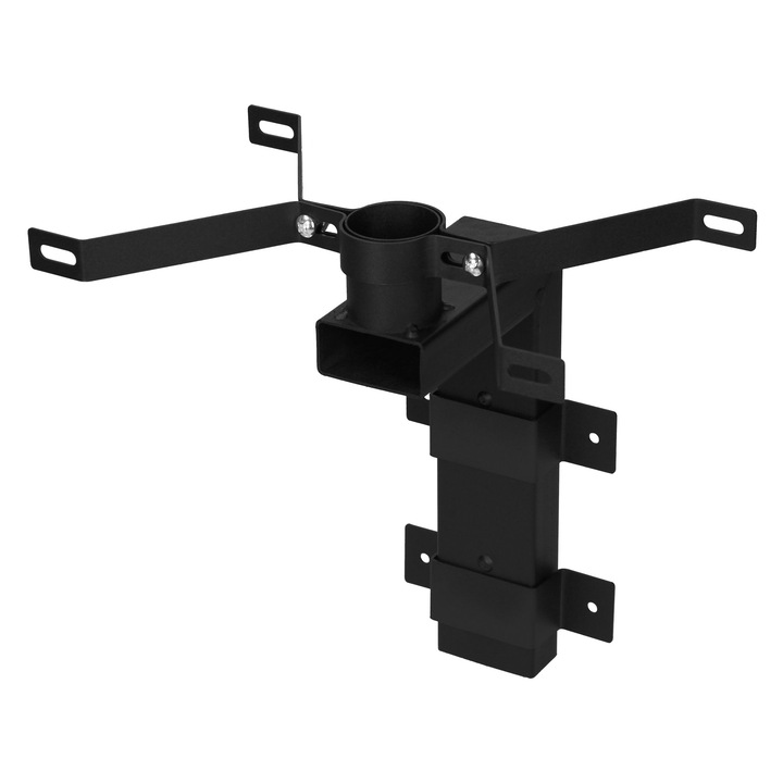 Suport de perete ML-Design pentru cutia postala, negru, metal, 24,5x15,5x24 cm, design in stil american, material de montare inclus