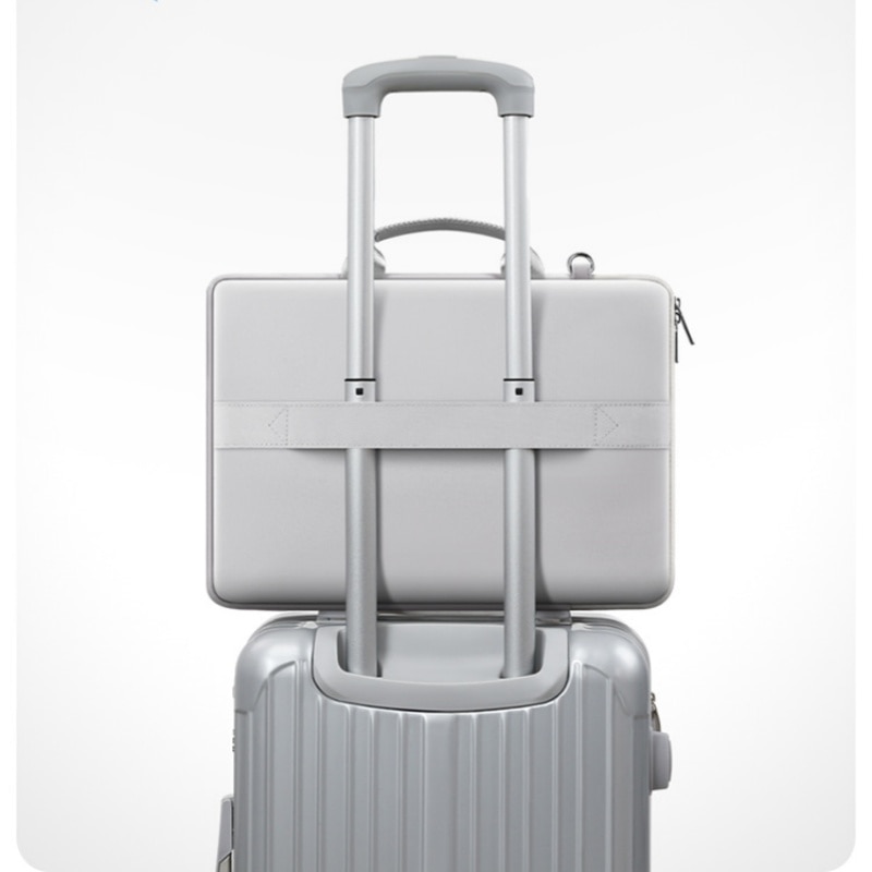 Geanta de umar pentru laptop, 15, 6 inch, capacitate mare, protectie 360°, curea de umar reglabila, captuseala din fleece ingrosata, rezistenta la uzura / impermeabila / rezistenta la socuri, usor de transportat, gri deschis