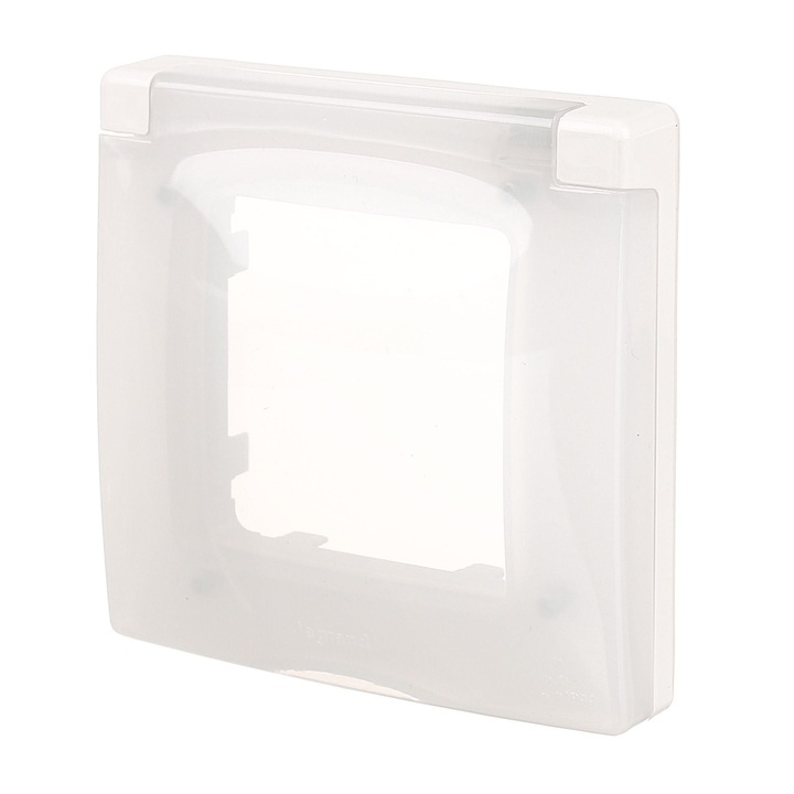 Clapeta priza simpla, Legrand Niloe, pentru aparataje clasice, IP44, alba