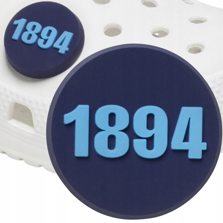 Accesoriu, Crocs, Jibbitz, Pin, Manchester City 1894 Charms, Pentru Pantofi, Mat, Asimetric, Pentru Copii Si Adulti, Plastic, Multicolor